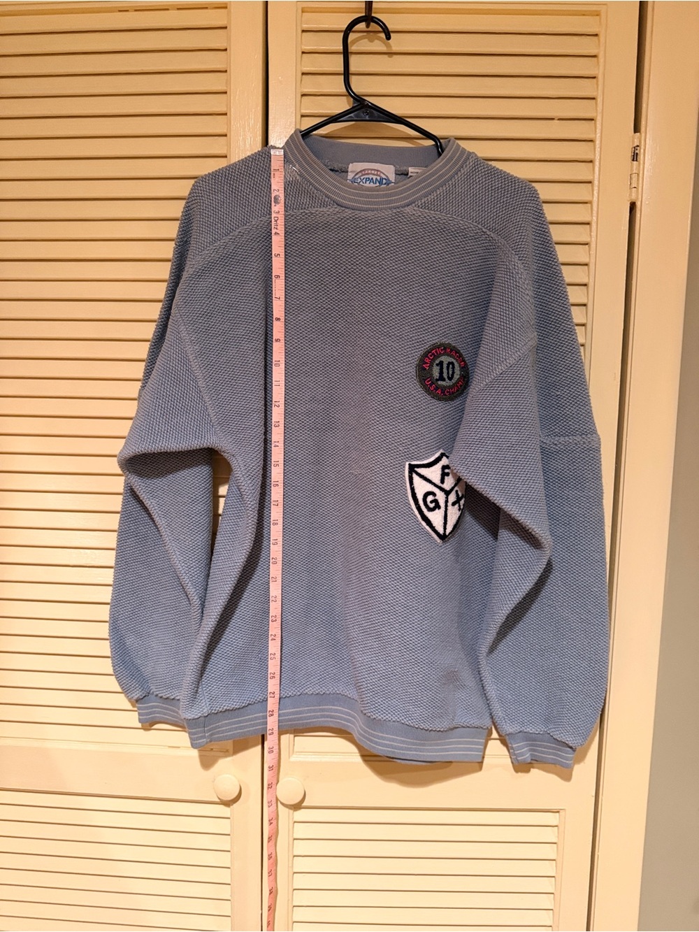 Vintage Men’s Light Blue Knit Crewneck Sweater